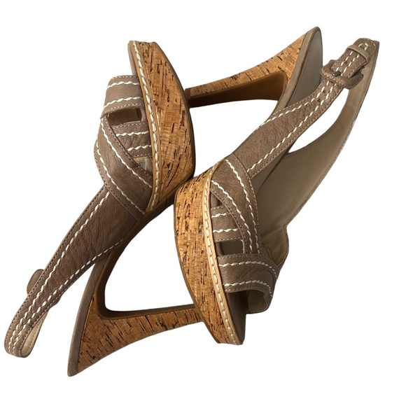 Nine West Phoebe Leather Open Toe High Heels Size 7.5 - Picture 5 of 8